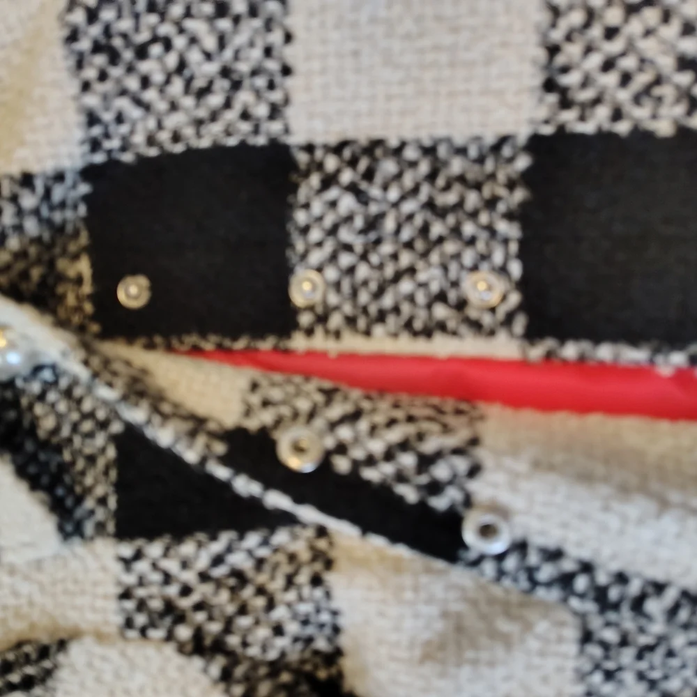 Cat & Jack,Black & White Girls Textured Coat Size XS 4-5.